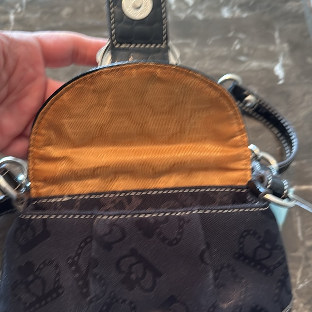 Kathy Van Zeeland Black Crossbody Bag with Silver Accents - Picture 4 of 5